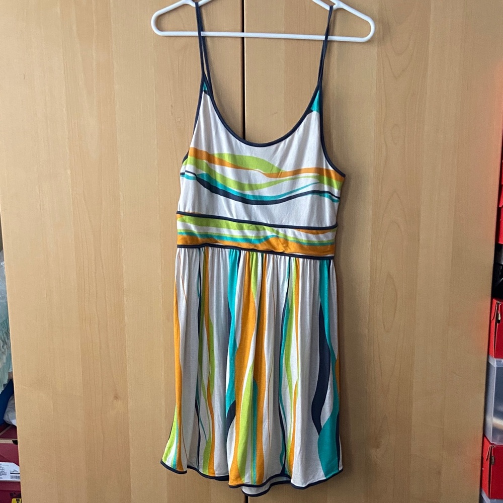 Cooperative Multicolor Striped Midi Dress